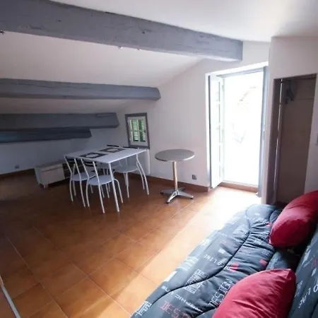 公寓 Beau Studio Sous Les Combles Plein Centre De Avec Terrasse 芒通